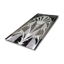 SUS 304 grade 1219mmx2438mm Mirror chemical etching stainless steel sheet for elevator door decoration